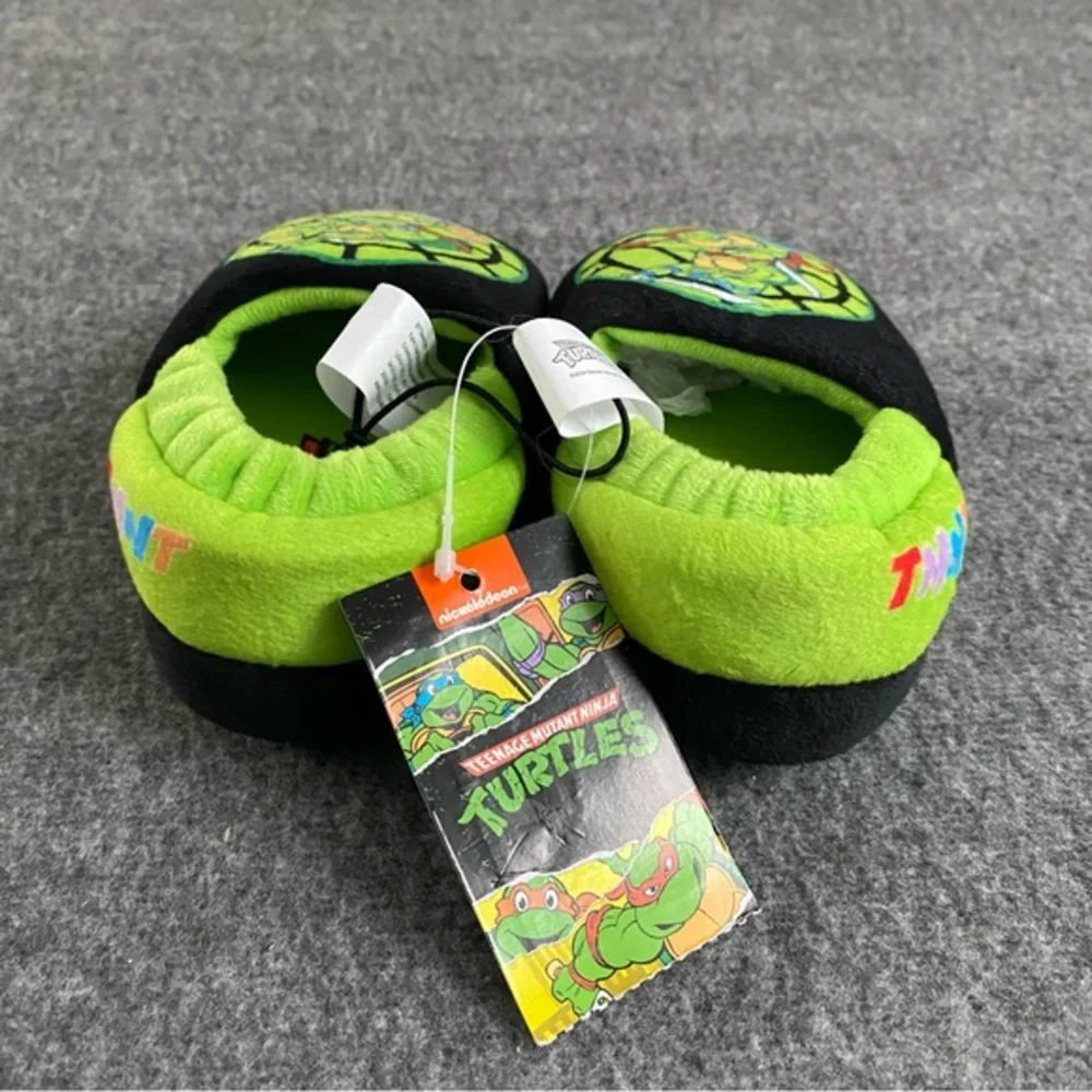 Teenage Mutant‎ Ninja Turtles Slippers Little  Boys Size 5-6 Slip On Green New